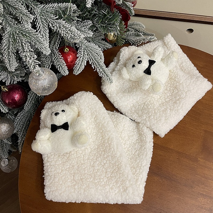 Weiße Lolita-Bärenpuppe mit Schleife