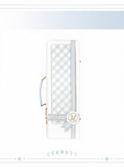 Kawaii 1/4 Scale BJD Bag with Transparent Window and Embroidered Accents - Salt Tea