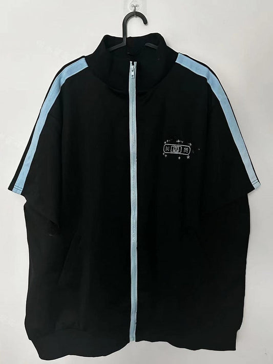 Embroidery And Kaiwai BlackBlue T-shirt Tenshi Star Bunny