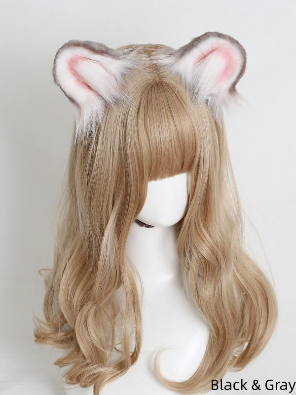 Gray Brown Pair Plush Cute / Beige A Black of Lolita Hamster