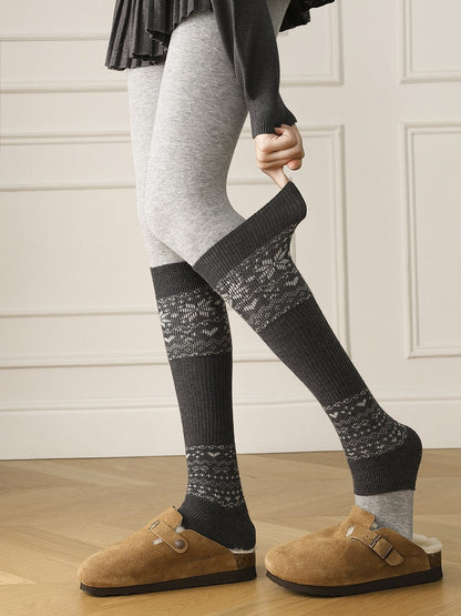 Colors Design Warmers Leg Retro Footed 6 Pattern