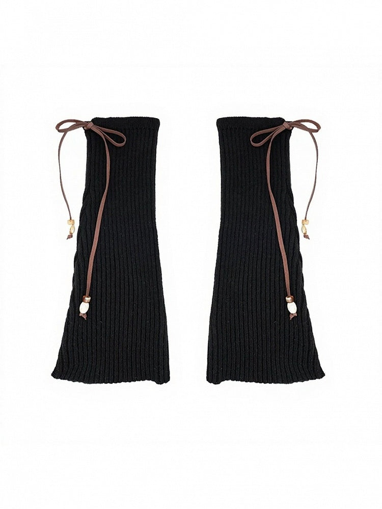 Knit Bow Bead Leg Warmers - ModaSwings