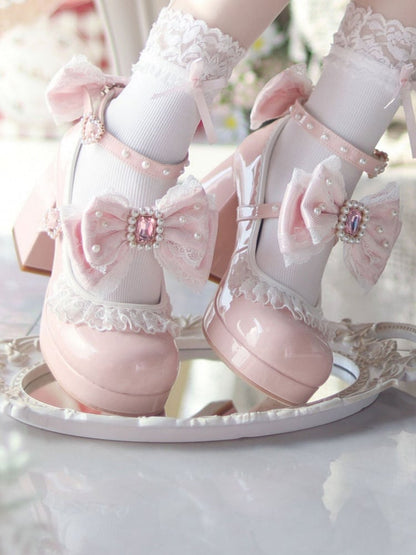 Rhinestone Pink Beaded Decorated Polished Dusty Detachable And