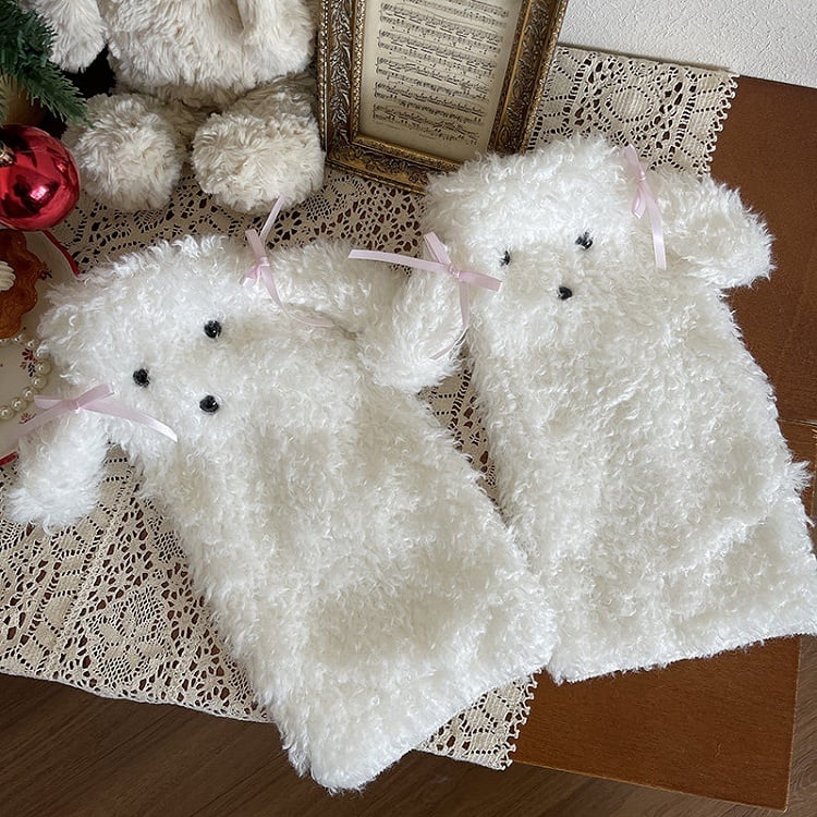 Puppy-Ear Leg 6-Color Warmers Plush