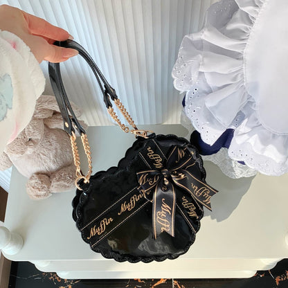 Heart Wish Gift Heart-Shaped Big Bow Lolita Handbag – Sweet Girl Crossbody Bag | LilyVow