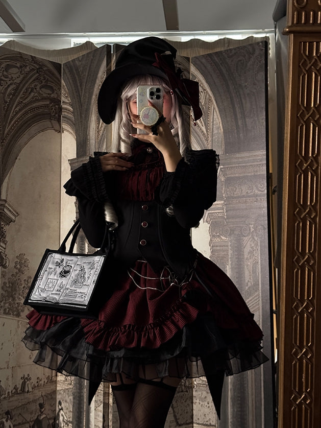 Magic Embroidery Hand Black Bag Book