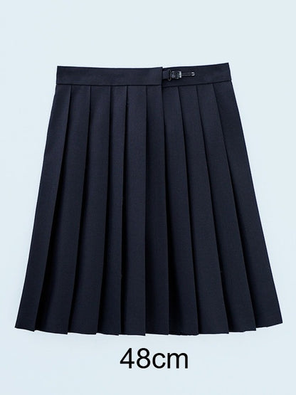 Black Pleated Skirt JK Style - Lan Jian Chuan