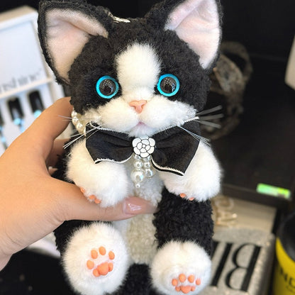 Black/Gray/White Devon Keychain Cute Cat