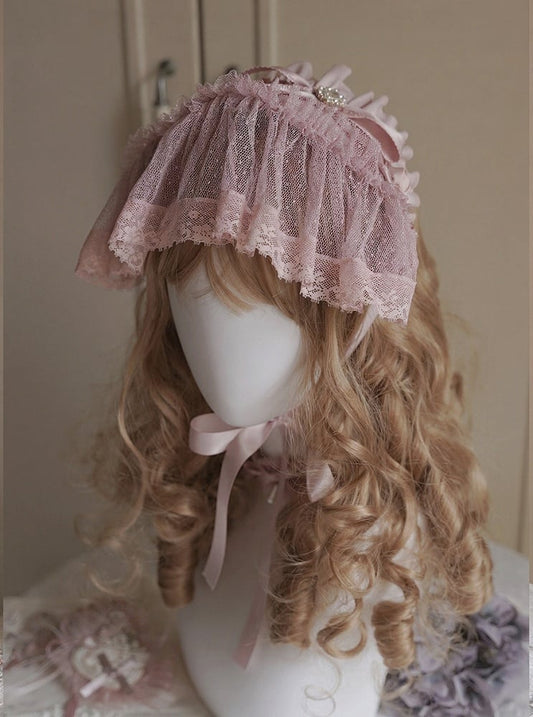 Elegant Bow and Options Color Lolita Embellished – 7 Hairband Lace