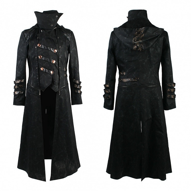 Black Long Wild Reaper Coat Men's