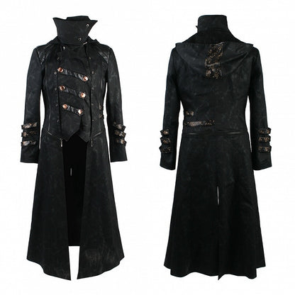 Black Long Wild Reaper Coat Men's