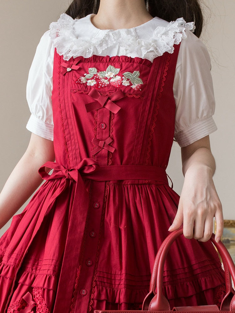 ブラウス ホワイト ピーターパフ コットン パンカラー 半袖