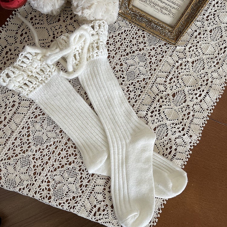 Cuffs Drawstring Ribbed with Socks