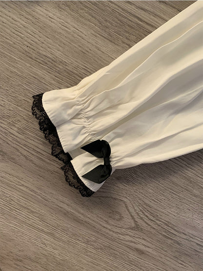 ジライケイ ブラック レースパッチ ショルダー メッシュオーバーレイ ロングスリーブ ドレス