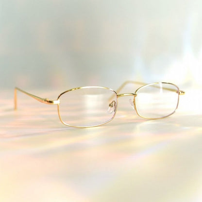 Gold/Silber/Schwarze Cyberpunk-Brille