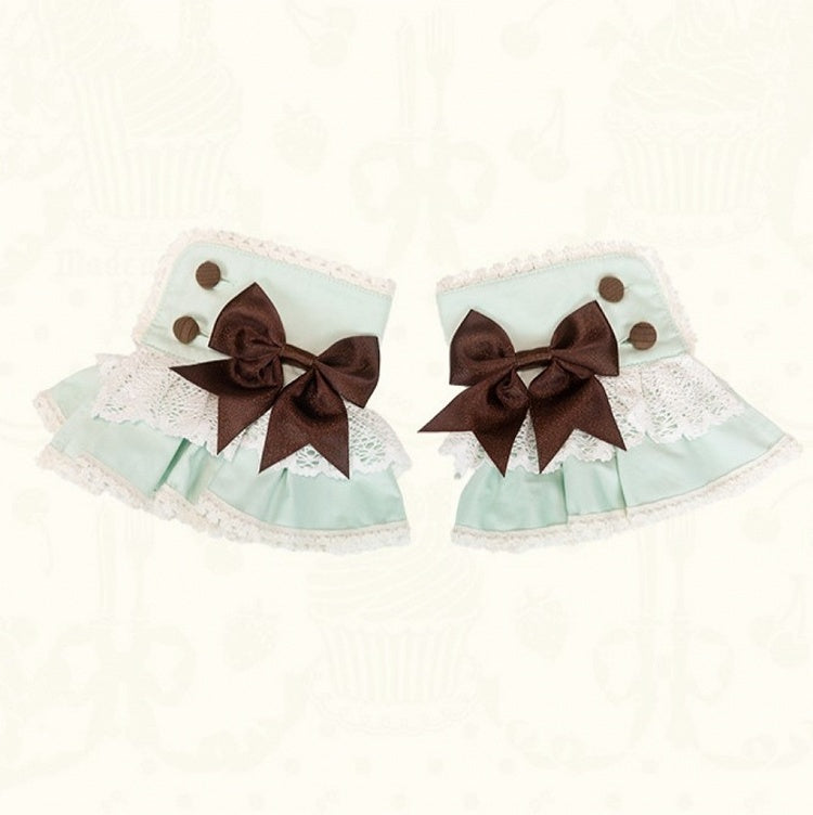 Green Wrist Blue Yellow Mint / Red Cuffs Sweet Lolita