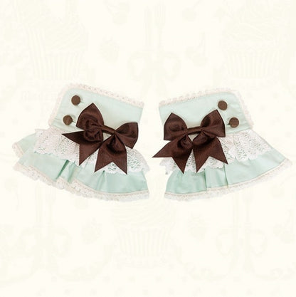 Green Wrist Blue Yellow Mint / Red Cuffs Sweet Lolita