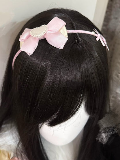 Bowknot KC Decorated Details Heart Pink/BluePink