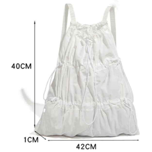 Backpack Black/White Drawstring