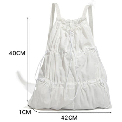 Backpack Black/White Drawstring
