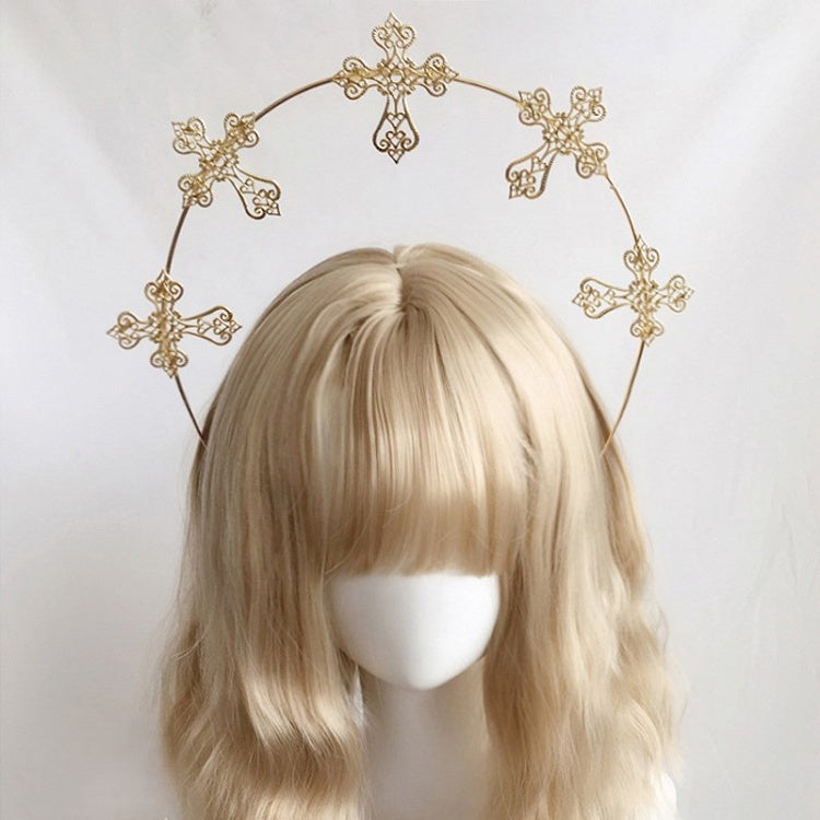 KC Halo Cross Metal Colors Details Gold/Silver with
