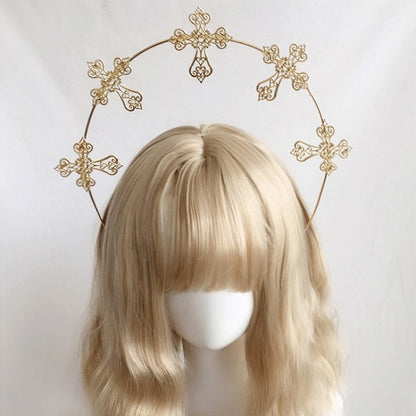 KC Halo Cross Metal Colors Details Gold/Silver with