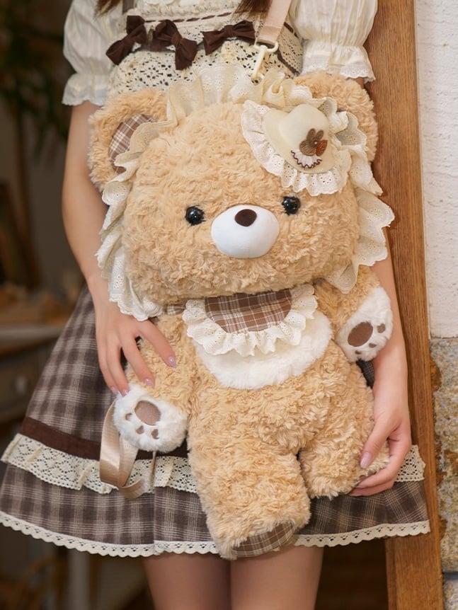 Bear Plush Cute Detachable Straps With Shoulder Backpack