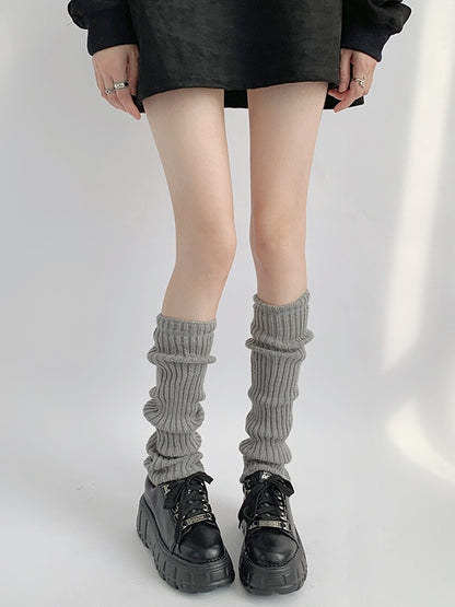 Knitted Leg Gray 30CM Warmers 40CM JK 50CM /