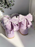 Shoe Clips Options Trimmed Lace Bowknot 4 Color