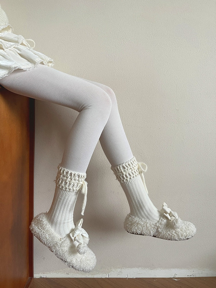 Cuffs Drawstring Ribbed with Socks