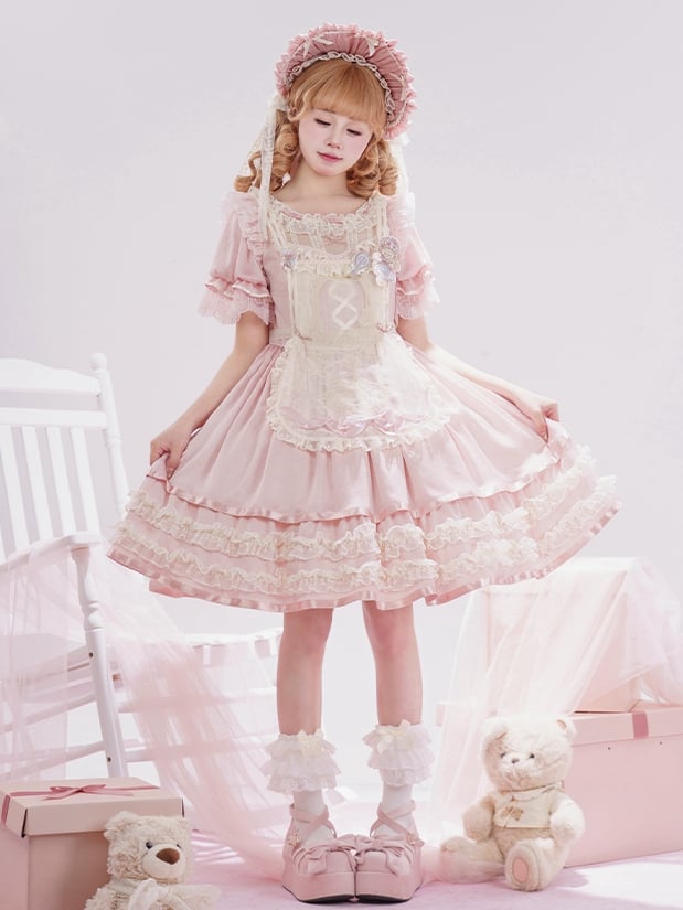 エプロン ドレッシング 刺繍 クリーミー テーブル