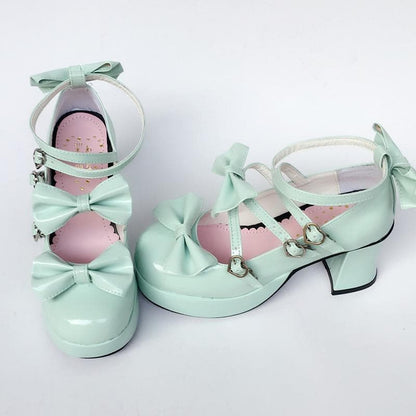 Bow Baby SP168066 Custom Lolita Made Shoes Mint