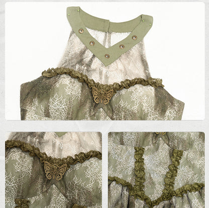 ライトグリーンの森の妖精タイダイドレス