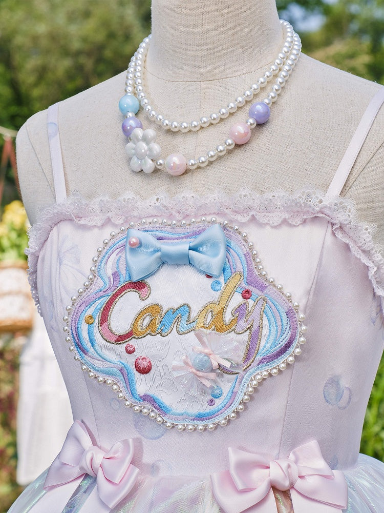 Pastellfarbene Perlenkette