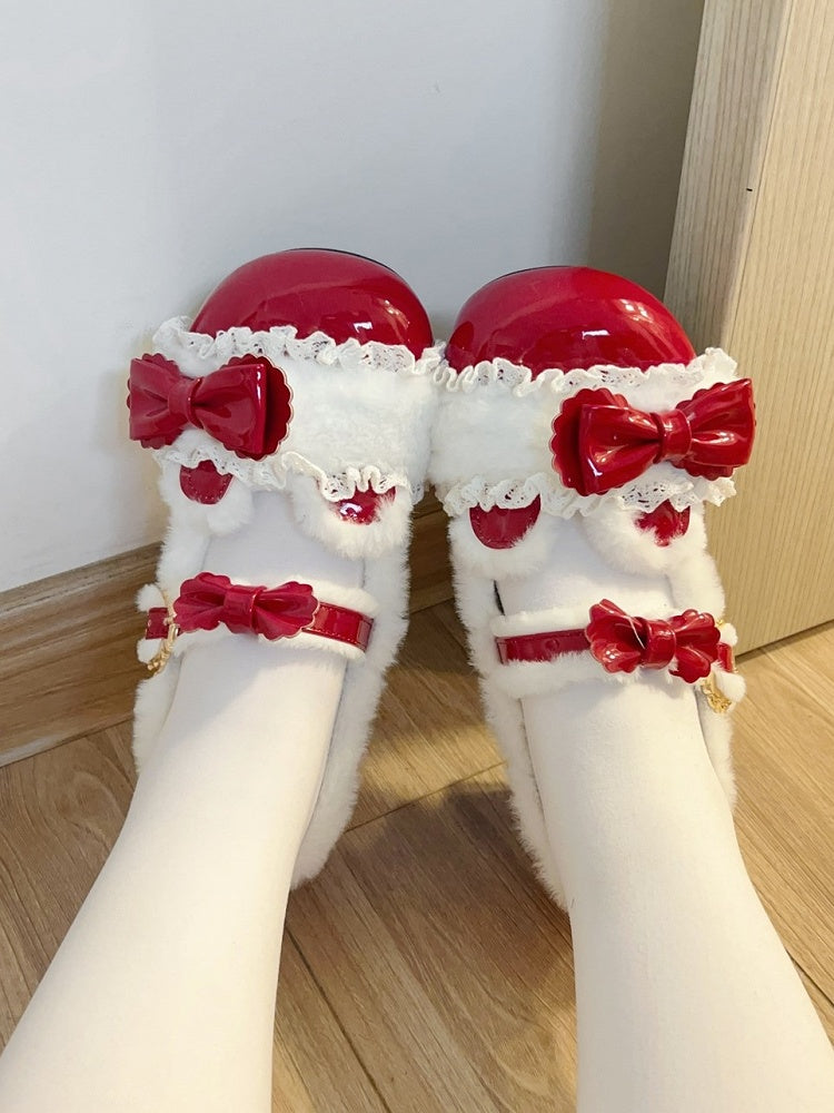 Accents Lolita Low Ear Bear Wine Closure with Snap Red Heels Sweet