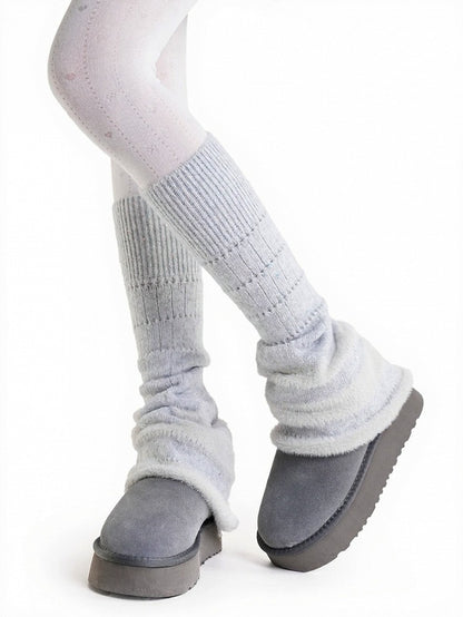 Knit Striped Sequin Leg Warmers - ModaSwings