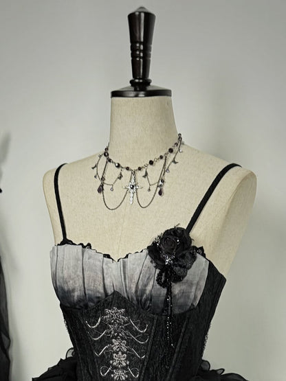 Cross Lolita Necklace Pendants Gothic and Butterfly