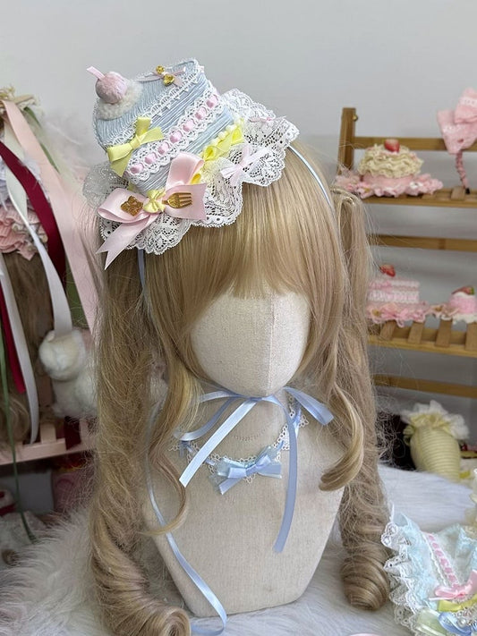 Pastel Lolita Sweet Hat Cake Triangle Mini Candy