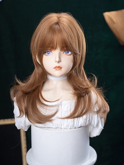 Caramel 56cm Straight Wig with Air Bangs - Alice Garden