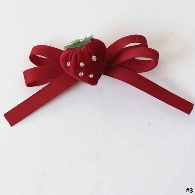 Strawberry 6 Hairclip Options Sweet Bowknot Lolita