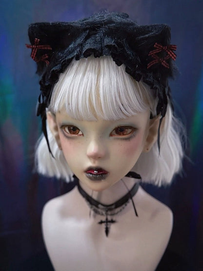 Gothic Lace Cat Ear Headband - Strange Sugar