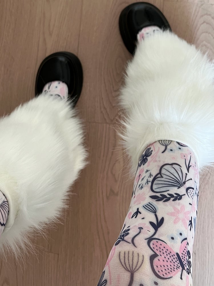 White/Black/Gray Plush Warmers Y2K-Style 25CM/40CM Leg