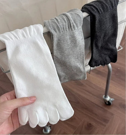 Calf-Length Socks Slouchy Toe-Separated