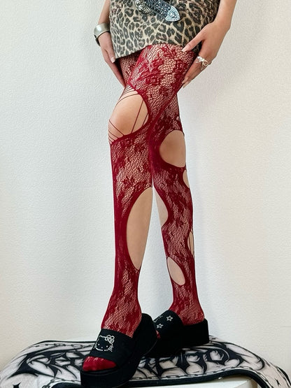 Cut-out Design 5 Asymmetrical Fashion Color Tights Millard Details Options