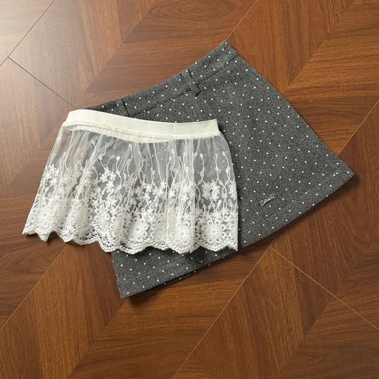 Lace Floral Waist Pattern White Accessory