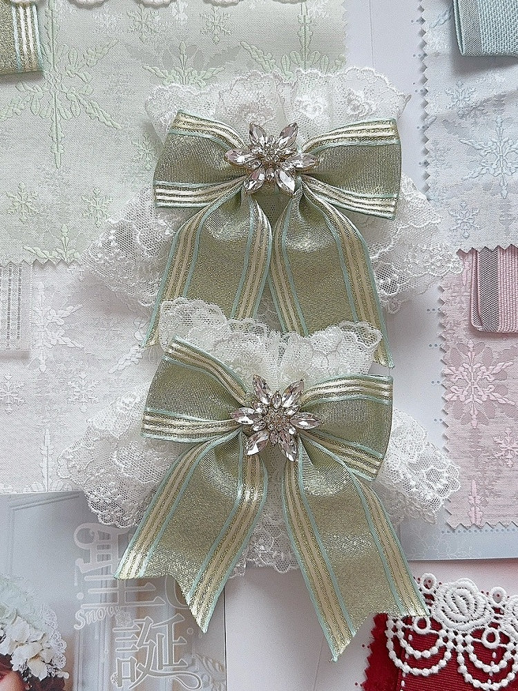 Options Rhinestone 5 Decorated Color Bowknot Snow Cuffs Wrist