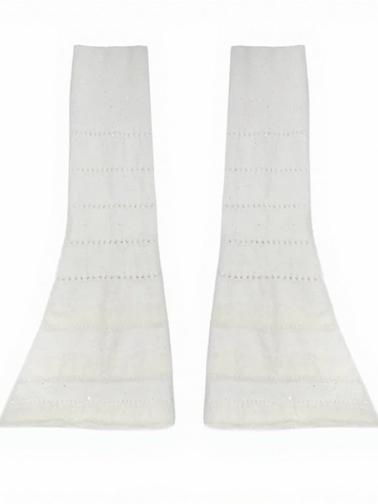 Knit Striped Sequin Leg Warmers - ModaSwings