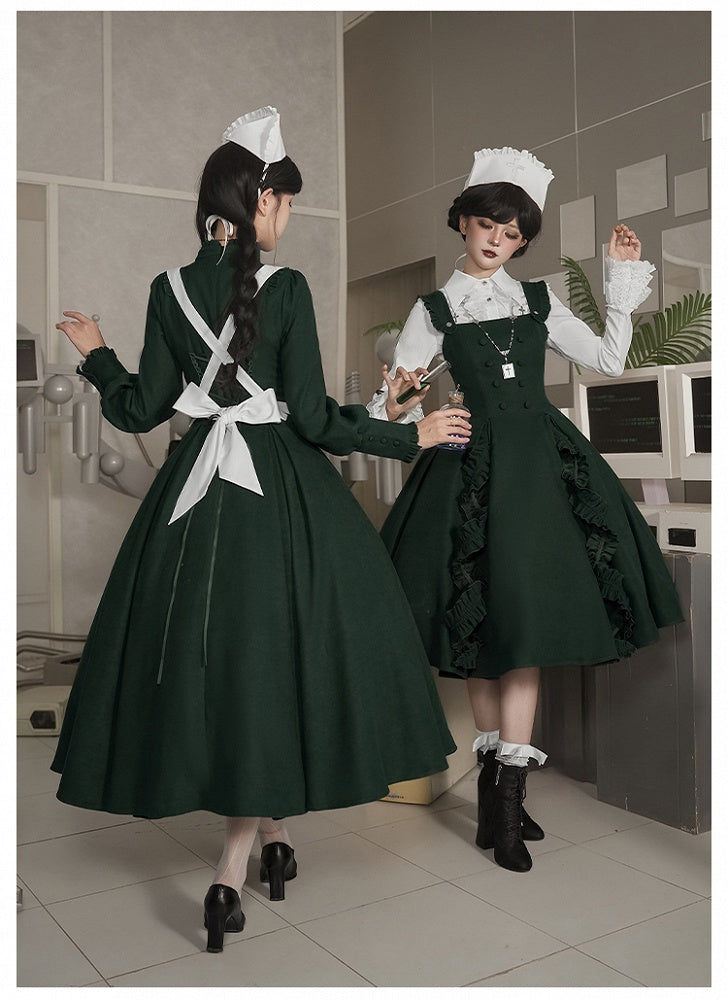 Print with and Lolita Tentacles Apron Vibes White Cthulhu