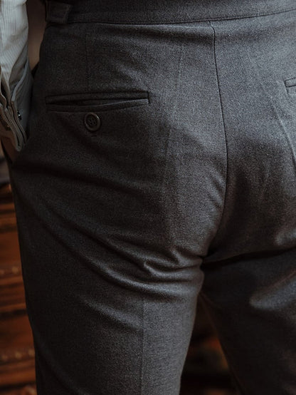 男性用スチームパンクダークパンツグレー