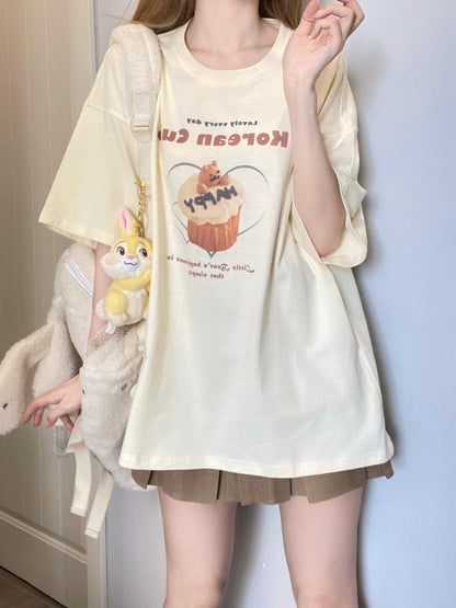 イエローケーキプリントTシャツ